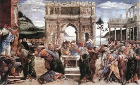 800px Sandro Botticelli Castigo De Core Datan Y Abiram Capilla Sixtina Roma 1481 82 Jpg 800 489 Pixe Capilla Sixtina Produccion Artistica Arte Cristiano