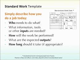 Leader Standard Work Template Websitein10com Sws