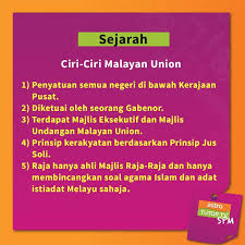 Ø mengawal kuasa politik orang melayu. Tutor Tv Spm Ingat Lagi Tak Ciri Ciri Malayan Union Kalau Lupa Jom Imbas Kembali Bersama Kami Facebook