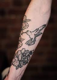 Hummingbird Flower Half Sleeve I Designed And Tattooed In My Private Shop Moving Tattoo Cie In Montreal Ca More Moving On Tattoos Tattoos Hummingbird Flower