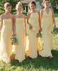 Bridesmaid Dresses In The Most Popular Wedding Colours Of The Year Weddingbells Yellow Bridesmaid Dresses Yellow Bridesmaids Princess Bridesmaid Dress