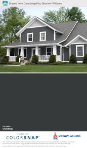 Our Outside Color Greenblack Sherwin Williams Gray House Exterior House Paint Exterior Exterior Paint Colors For House