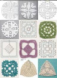 Granny Circle Diagram Crochet Flower Squares Crochet