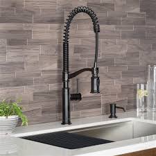 These oil rubbed bronze faucet can help in your quest of adding elegance and glamor to your kitchen or bathroom. Kraus Sellette 1 Handle Pull Down Kitchen Faucet Oil Rubbed Bronze Kpf 1683orb Rona
