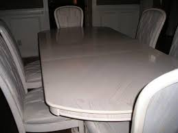 Ethan allen dining room table 6 chairs 2 extentions chippendale new condition. Used Ethan Allen Cherry Dining Table And Six Upholstered Chairs For Sale In Apex North Carolina Classified Americanlisted Com