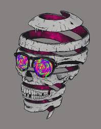  Contoh Gambar Tengkorak Untuk Desain Poster Lukisan Berbagai Konsep Psychedelic Art Art Skull Art