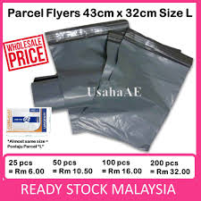 Hanya untuk parcel bawah 1kg yang hantar ke alamat semenanjung guna 2. 32cm X 43cm L Size 50pcs 100pcs Parcel Plastic Pos Flyer Plastik Pos Postage Shopee Malaysia