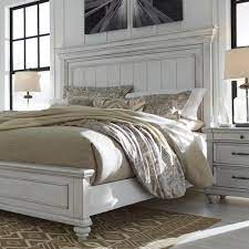 Signature Design By Ashley Kanwyn King Panel Bed In Distressed Whitewash Nfm Ashley Furniture Furniture Bedroom Furniture Sets