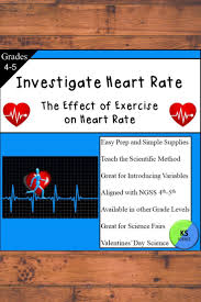 Heart Rate And Exercise Experiment Grade 4 5 Lab Distance Learning Ready Science Valentines Valentine Science Experiments Valentine Science Activities