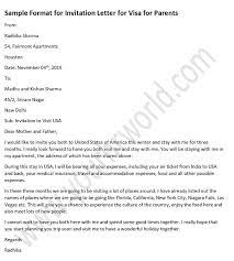 Invitation letter sample for my son as a visit visa in uae. Sample Invitation Letter For Visitor Visa For Parents