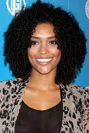 Women who want to look more glamorous and attractive are constantly in search of new models for their hair. Medium Curly Hairstyle For African American Women Coiffure Bouclee Styles De Cheveux Courts Coiffures Frisees