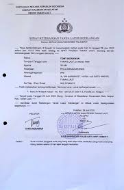 Dengan ini menyatakan bahwa saya men cabut laporan yang perna h saya. Lampiran Laporan Polisi Dan Surat Keterangan Tanda Laporan Kehilangan Yang Diterbitkan Spkt Polres Tanah Laut Situs Resmi Humas Polda Kalsel