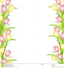 Pink Yellow Spring Tulips Flower Border Free Flower Clipart Flower Border Tulips Flowers