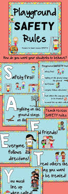 Playground And Recess Safety Rules Posters Playground