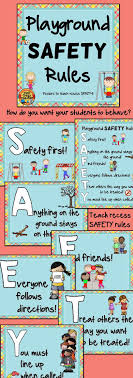 playground and recess safety rules posters playground