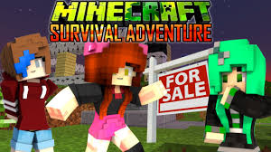 MINECRAFT SURVIVAL ADVENTURE EP20 | OUR NEW NEIGHBOR ROLEPLAY | DOLLASTIC,  SALLY & AUDREY - YouTube