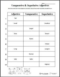 Afterwards, review the students' answers as a class and provide feedback. Free Printable Comparative And Superlative Adjectives We Are Teachers