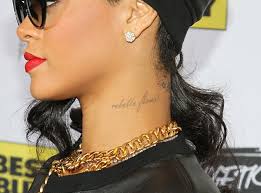 Rihanna got this tattoo in london to commemorate her grandmother, who had passed away shortly beforehand. A Guide To Rihanna S Tattoos Her 25 Inkings And What They Mean Capital Xtra