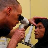 Lt. Cmdr. Kevin Groszkowski, a doctor assigned to the Military Sealift  Command hospital ship USNS Mercy (T-AH 19)