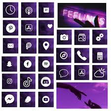 With colors like pastel pink, yellow, baby blue, purple, peach, nude. Galaxy Purple Aesthetic App Covers Icons Purple Wallpaper Iphone Iphone Photo App Purple Aesthetic