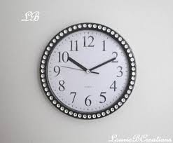 12 great design ideas for gallery walls continue to 20 of 27 below. Bling Wall Clock Decorative Round Black And White Clock W Etsy