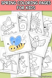 They won't appear too intimidating for children of young age. Spring Coloring Pages For Kids Itsybitsyfun Com