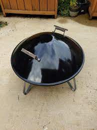 Removing rust from a fire pit is a simple process, but involves a good amount of work, time, and effort. This Fire Pit Is 10 Years Old Still Rust Free Weber Made A Winner With This One Best Part When You Ve Done Put The Lid On The The Fire Goes Out Skookum