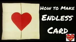 Each piece needs to be scored twice, once from each short end. How To Make Endless Card Valentine S Day Card Youtube