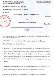 Meaning of security for costs as a legal term. Sarawak Report Fails To Meet 4 00pm Deadline The Third Force