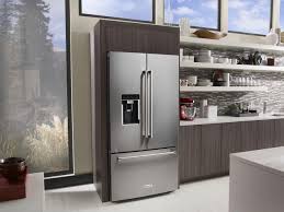 User rating, 4.2 out of 5 stars with 231 reviews. Kitchenaid 23 8 Cu Ft French Door Counter Depth Refrigerator Printshield Stainless Krfc704fps Best Buy