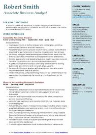 associate business analyst resume