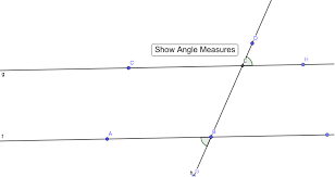 They are outside the two lines. Alternate Exterior Angles Geogebra