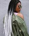 Dark Skin Black And White Braids
