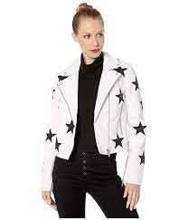 Blank Nyc Faux Leather Moto Jacket With Star Detail In Kick Off Leather Jackets Women Faux Leather Moto Jacket Lambskin Leather Jacket