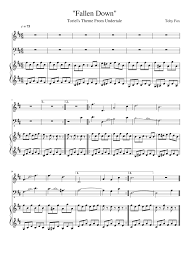 Fallen Down Undertale Sheet Music Violin Sheet Music Undertale Music
