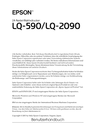 Support drivers language(s) :english, français, nederlands, česky, deutsch, español, italiano, magyar, polski, portugues, türkçe, ελληνικά, فارسی, pусский. Epson Lq590 Deutsch Manualzz