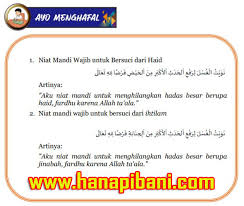 Sebab berwudhu adalah menghilangkan hadas kecil sedangkan mandi besar untuk menghilangkan bacaan niat mandi besar karena keluar mani disebabkan oleh mimpi basah, halusinasi syahwat dan bersenggama.bismillahi rahmani rahim. Materi Pembelajaran Fikih Bersuci Dari Haid Dan Ihtilam