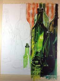 Check Out Carrie Waller S Work In Progress Images Of Her Watercolor Painting Entitled Emerald City Thank Y Reflection Art Art Techniques Tutorial Painting