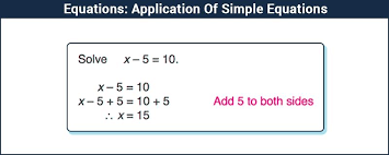 Simple Equations Application Of Simple Equations Examples