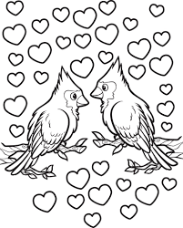 If your child loves interacting. Printable Love Birds Valentine S Day Coloring Page For Kids Supplyme