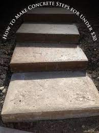 Inexpensive Diy Concrete Steps Tutorial Concrete Diy Concrete Steps Outdoor Steps
