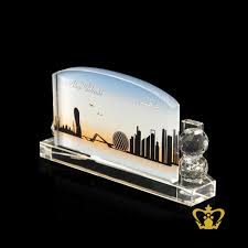 Business cards have been used from historic times. Buy Personalized Crystal Desktop Business Card Holder In Dubai Abu Dhabi Uae Crystalgallery Com