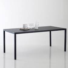 Table A Manger Metal Noir Mat 6 Couverts Hiba Table A Manger Metal Table A Manger Noire Table A Manger Metal Noir