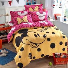 Disney Mickey Mouse Kids Bed Bedding Sets Cartoon Girls Bedding Set Kids Bedding Sets Pillow Case Bed