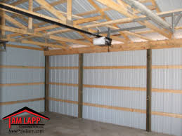 We installed blocking on the exterior frame and completed the heade. Residential Polebarn Building Coatesville Tam Lapp Construction Llc