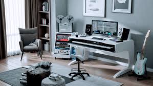 Either way, a studio desk is a crucial part of almost any recording equation, and somewhere you can neatly lay out your studio monitors, a laptop (or a monitor if you're using a pc), plus your audio interface, midi keyboard and any other hardware you use. Buso Audio Buso Audio Studio Furniture For Music And Broadcast Professionals