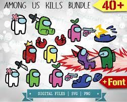 40 Among Us Kills Bundle Svg Among Us Shirt Svg Among Us Etsy In 2021 Print Decals Svg Sketch Book