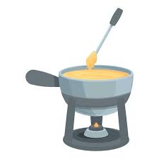 Cheese fondue icon cartoon vector food sauce french dish | Premium Vector