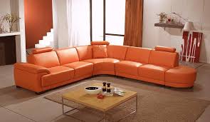 Colorful Orange Leather Sofa For Your Living Room Treetopflight Com If you're still in two minds about orange sectional sofa and are thinking about choosing a similar product, aliexpress is a great place to compare prices and sellers.