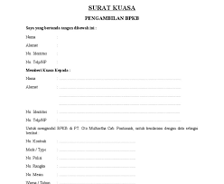 Contoh surat kuasa pengambilan uang di bank bni, mandiri, bca, bri contoh surat kuasa pengambilan bpkb Contoh Surat Kuasa Pengambilan Bpkb Motor Oto Finance Dapatkan Contoh